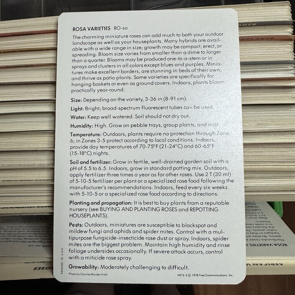 Happy Plants Care Card Set 24 Categories Houseplants Garden Herbs Shrubs Guides - Picture 7 of 10